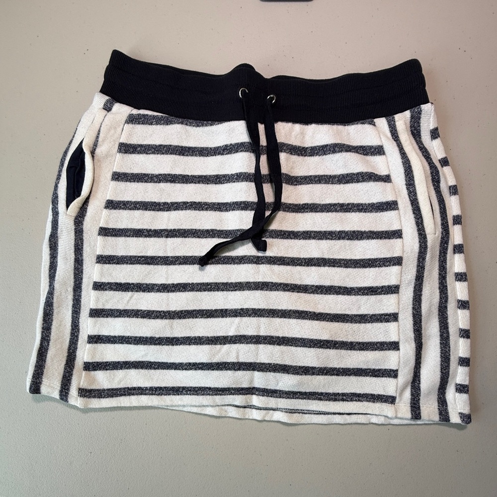 Striped Blue and White Skort